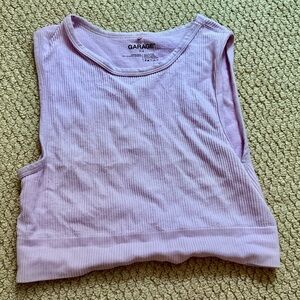 Garage Lavender Ribbed Sleeveless Top